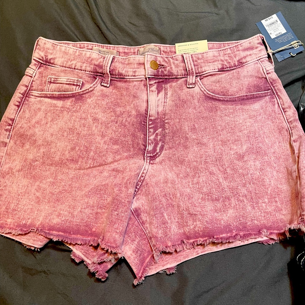 Pink/purple jean shorts